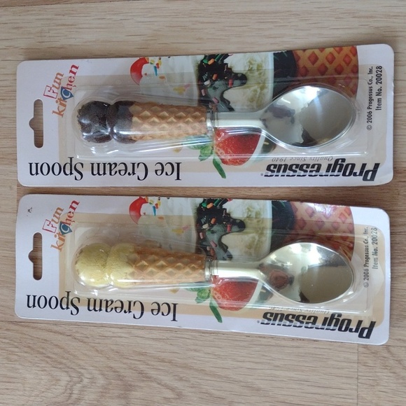 Ice Cream Waffle Spoons set of Four Stainless Steel New 2006 - Picture 2 of 6